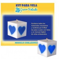 Kit Para Velas Modelo Corazón