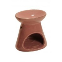 Quemador De Aceite Esencial Y Esencia De Ceramica Marr&oacute;n